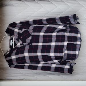 Plaid rolled cuff shirt
